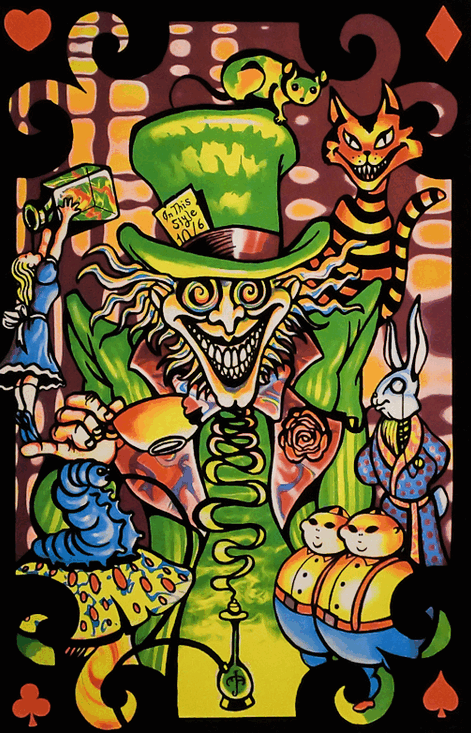 Wonderland Mad Hatter - Blacklight Poster