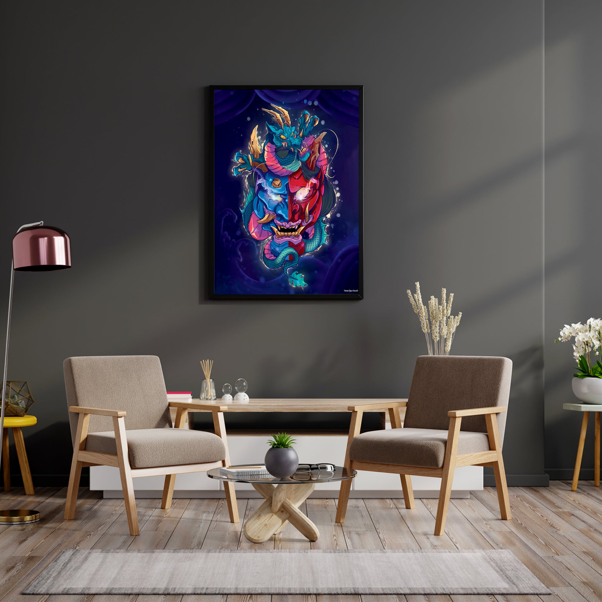 Hannya Mask & Dragon