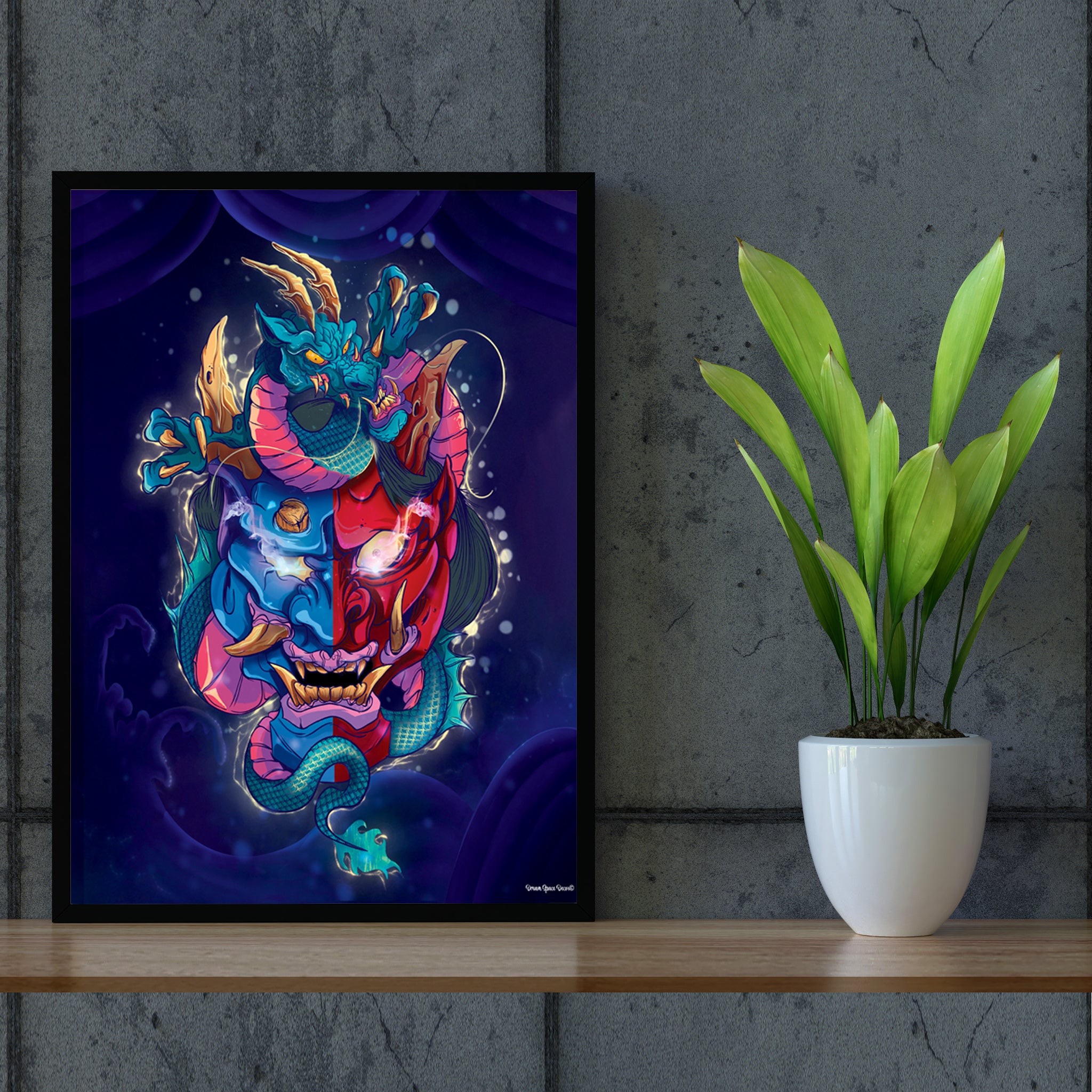 Hannya Mask & Dragon