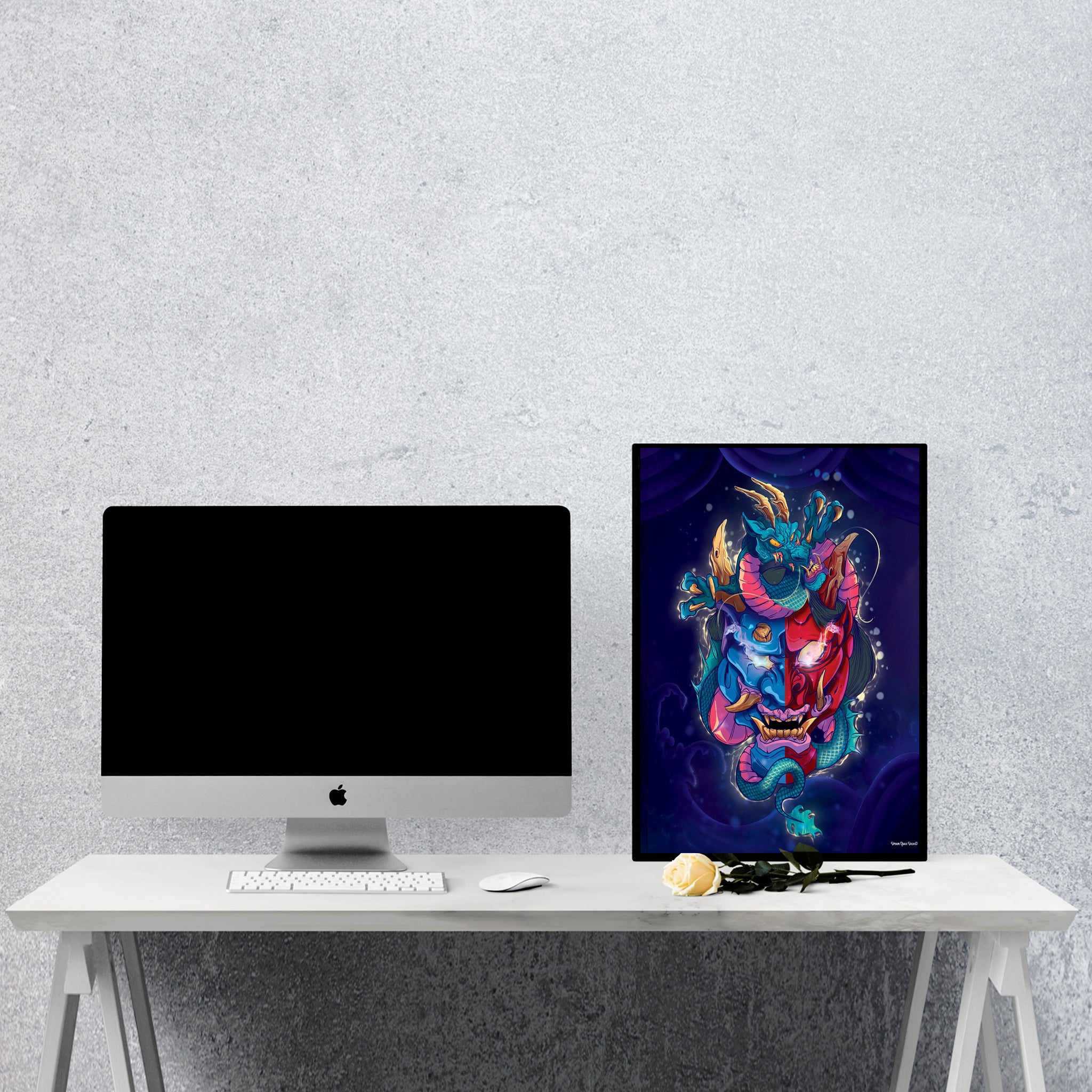 Hannya Mask & Dragon