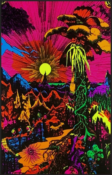 Lost Horizon - Black Light Poster 23 inch x 35 inch UV Ink – Dream