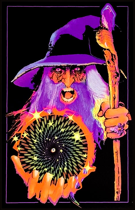 Mystic Wizard - Black Light Poster
