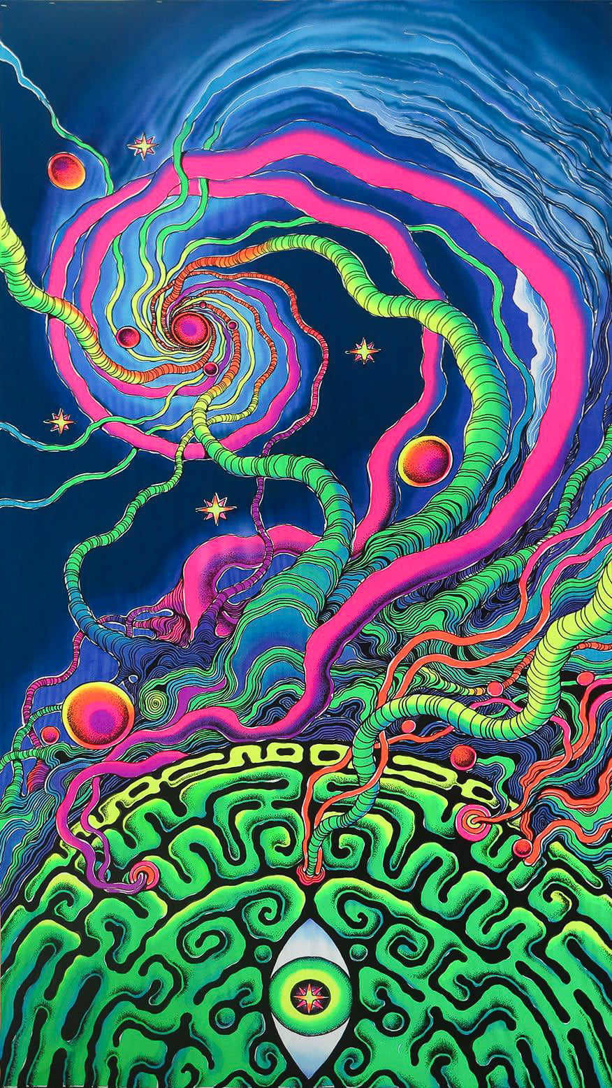 Synaptic Spiral - UV Backdrop