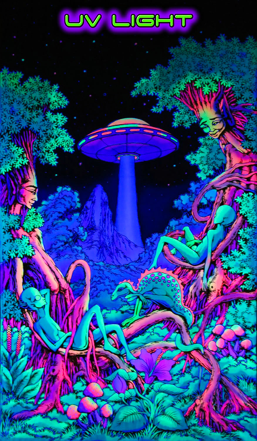 UFO Jungle - UV Backdrop