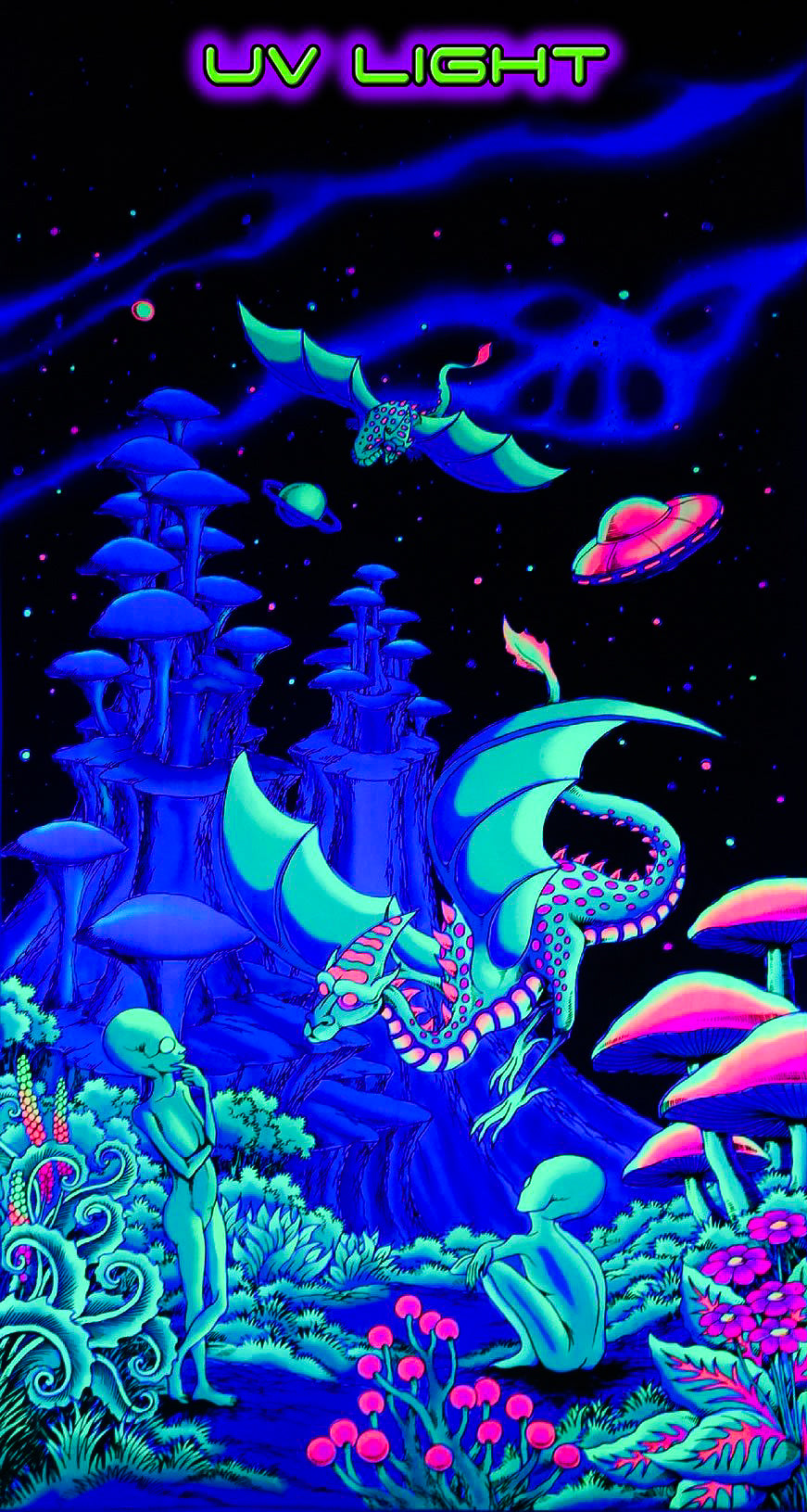Aliens and Dragons - UV Backdrop