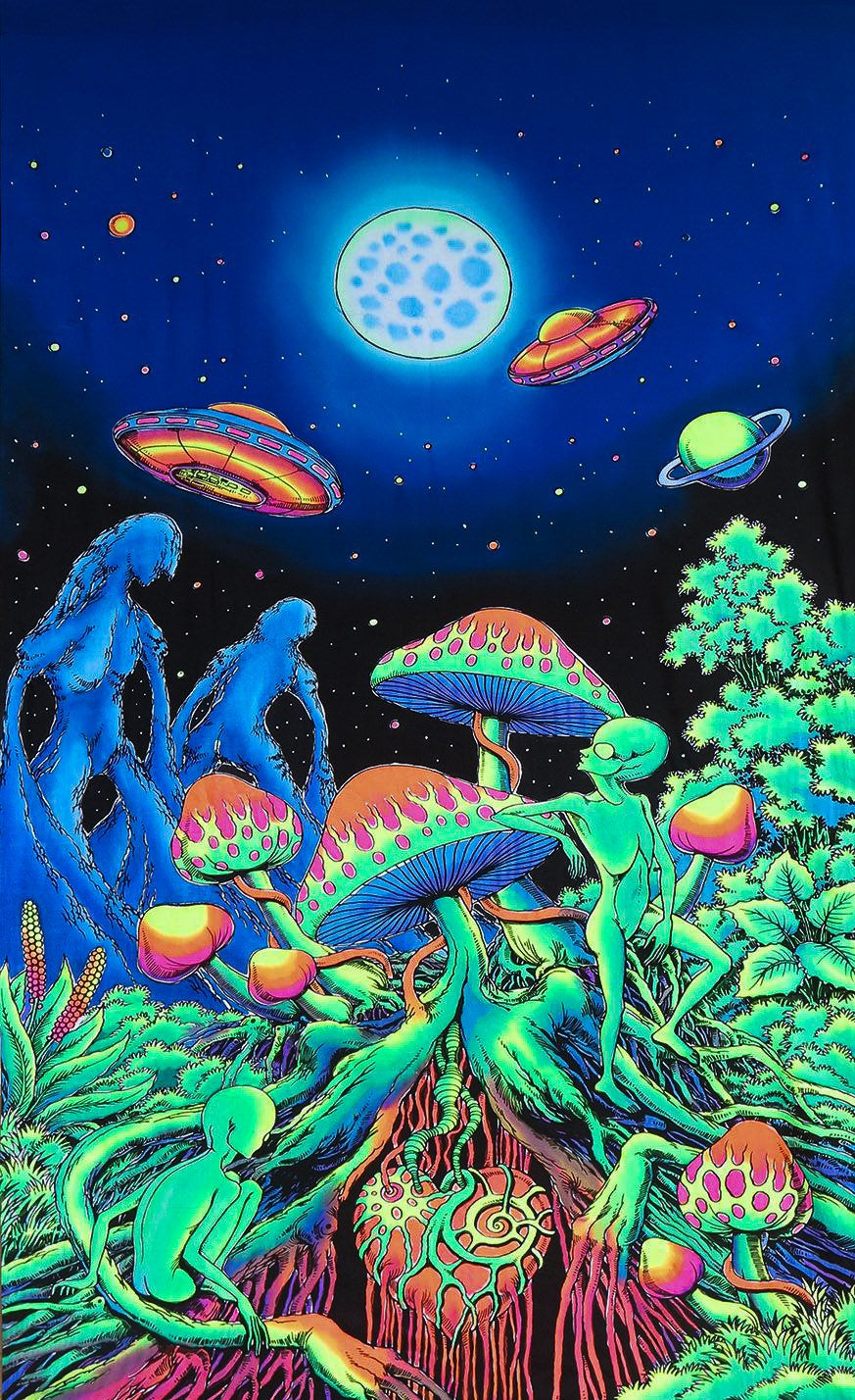 Alien Shrooms - UV Backdrop