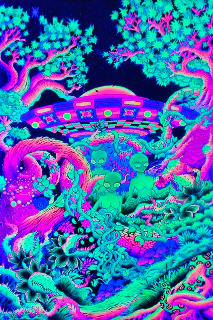 Alien Visitors - UV Backdrop