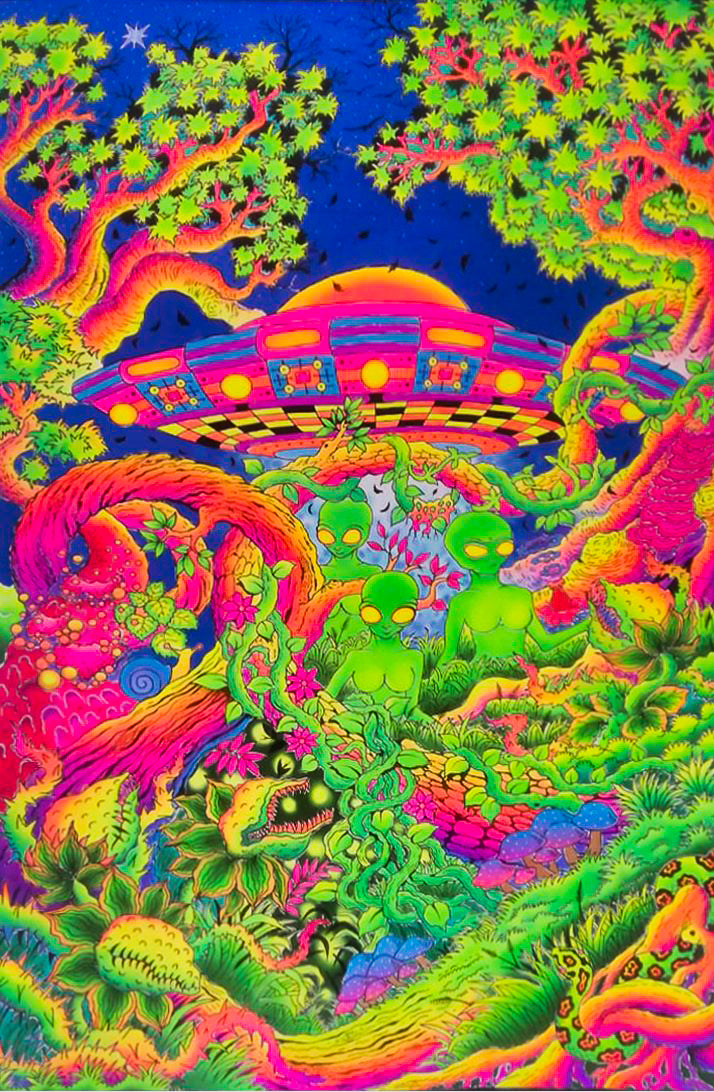 Alien Visitors - UV Backdrop
