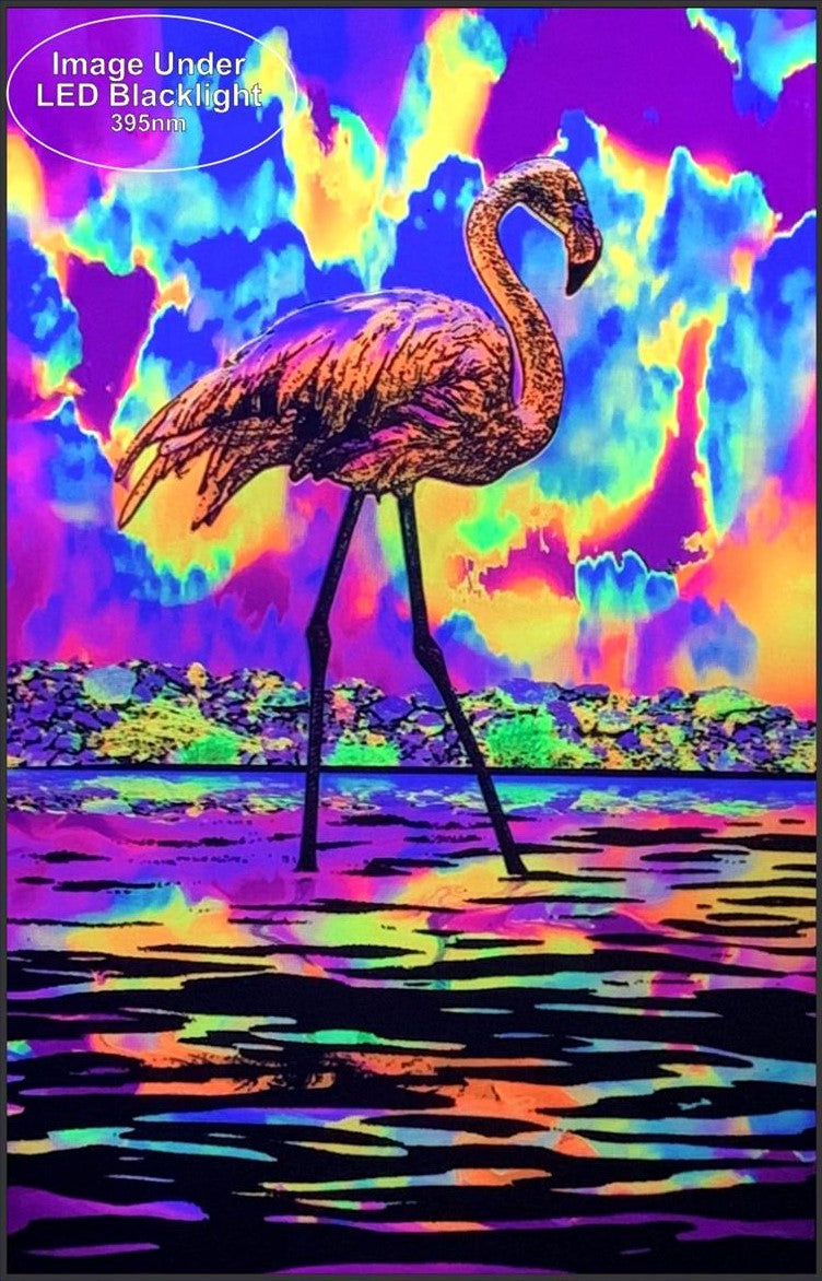 Flamingo - Black Light Poster