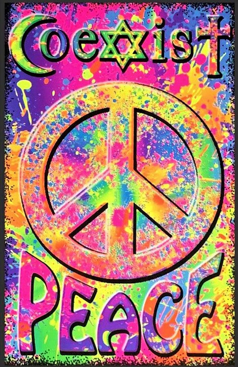 Coexist/Peace Blacklight Poster