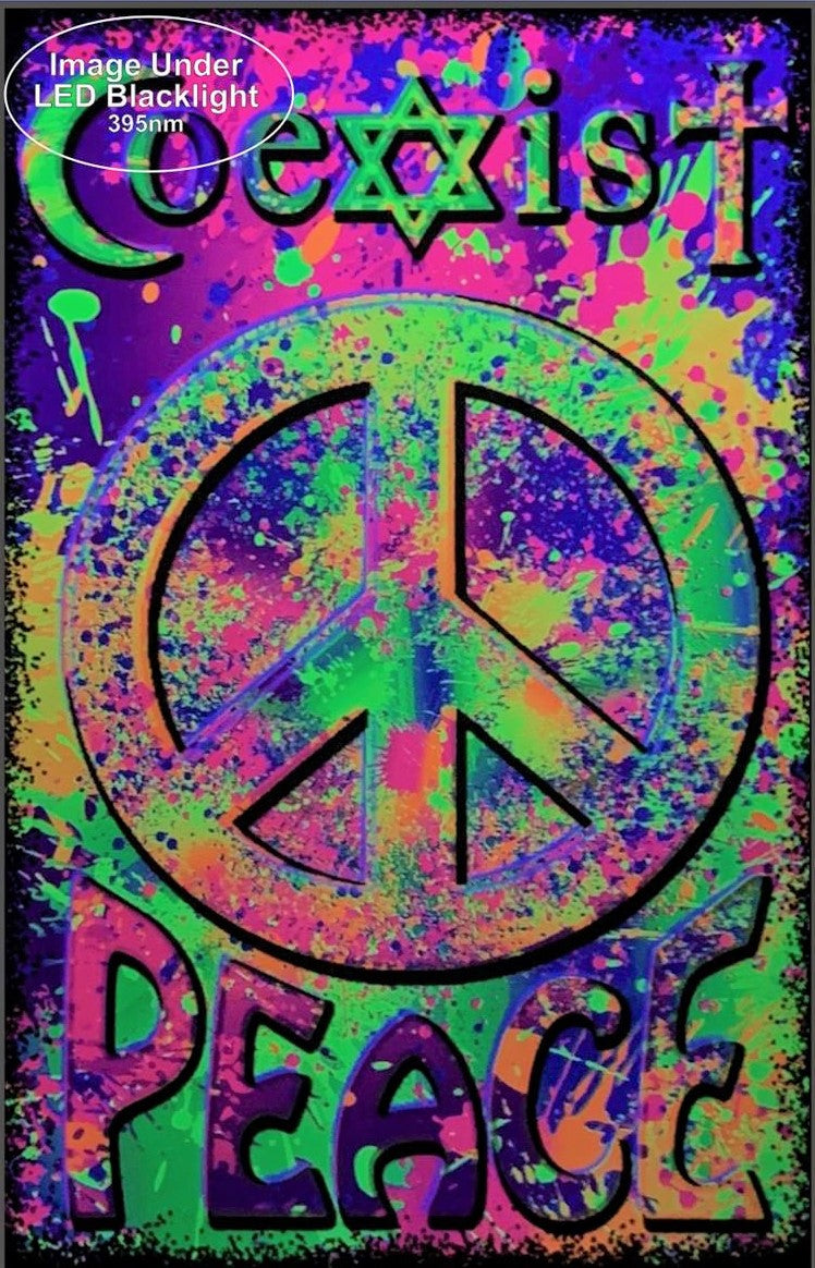 Coexist/Peace Blacklight Poster